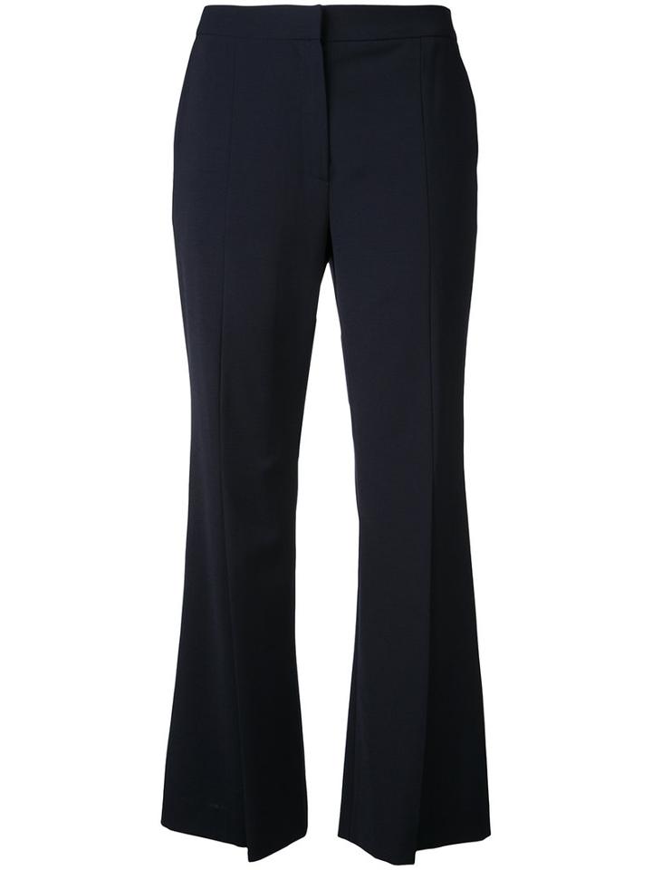 Goen.j Kick Flare Tailored Trousers, Women's, Size: Large, Black, Polyester/polyurethane/wool