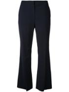 Goen.j Kick Flare Tailored Trousers, Women's, Size: Large, Black, Polyester/polyurethane/wool