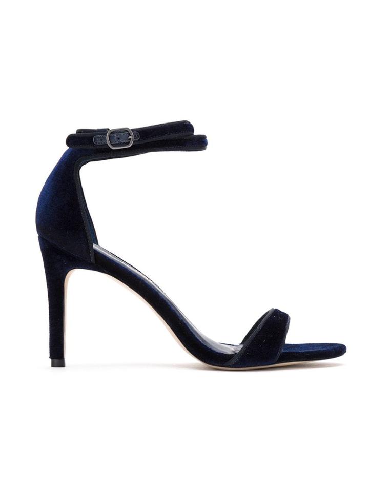 Sarah Chofakian Velvet Sandals - Blue