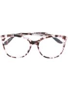 Dolce & Gabbana Eyewear Tortoiseshell Oversized Glasses - Pink &