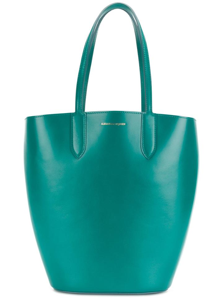 Alexander Mcqueen Bucket Tote - Green