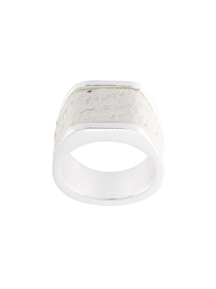 Maison Margiela Chunky Coated Ring - Metallic