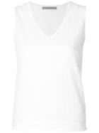 Ermanno Scervino V-neck Knitted Vest - White