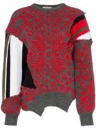 Preen By Thornton Bregazzi Vera Distressed Contrasting Inserts Jumper