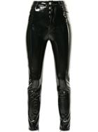 Unravel Project Patent Faux-leather Skinny Trousers - Black