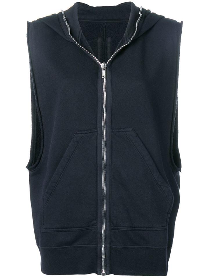 Rick Owens Drkshdw Sleeveless Hooded Jacket - Blue