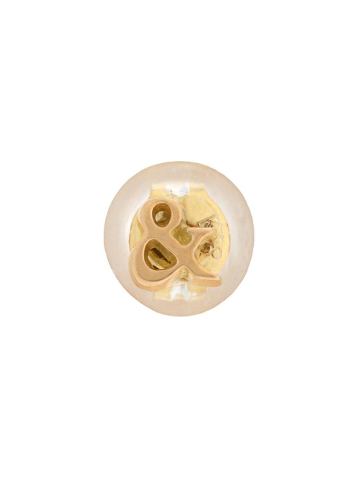 E.m. Single Stud Earring - Metallic