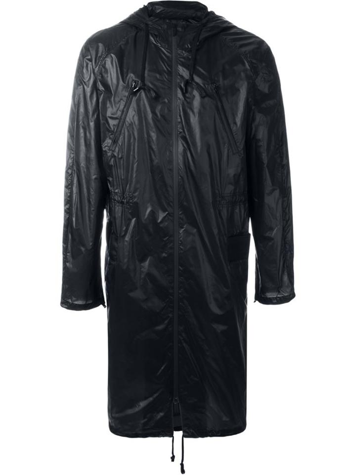 D-gnak Hooded Windbreaker Coat, Men's, Size: 50, Black, Nylon