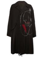 Yohji Yamamoto Embroidered Oversized Coat