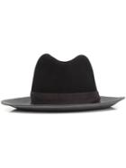 Rag & Bone Two-tone Fedora, Women's, Size: Medium, Black, Wool