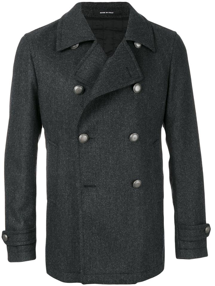 Tagliatore Double-breasted Button Coat - Grey