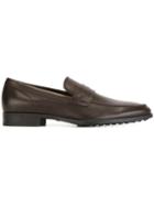 Tod S Classic Penny Loafers, Men's, Size: 9.5, Brown, Leather/rubber