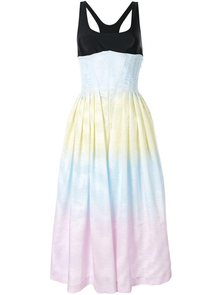 Marine Serre Gradient Effect Flared Dress - Multicolour