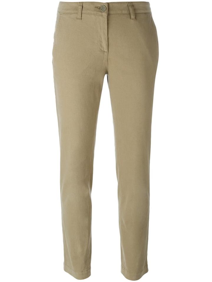 P.a.r.o.s.h. Straight Cropped Trousers - Nude & Neutrals