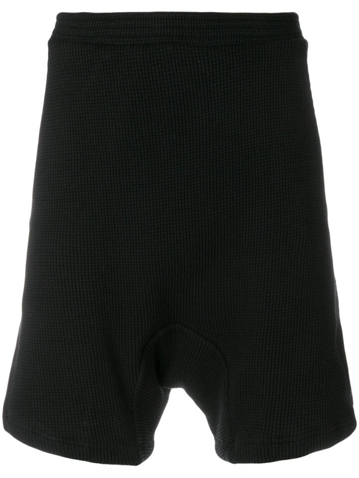 11 By Boris Bidjan Saberi Drop Crotch Shorts - Black