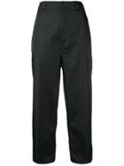 Prada Nylon Cropped Trousers - Black