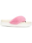 Natasha Zinko Fuzzy Flip Flops - Pink