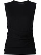 Derek Lam Sleeveless Gathered Top With Side Detail - Black