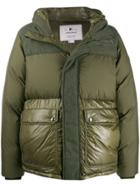 Woolrich Panelled Puffer Jacket - Green