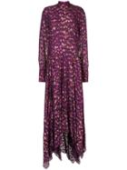 Petar Petrov Long Flared Dress - Purple