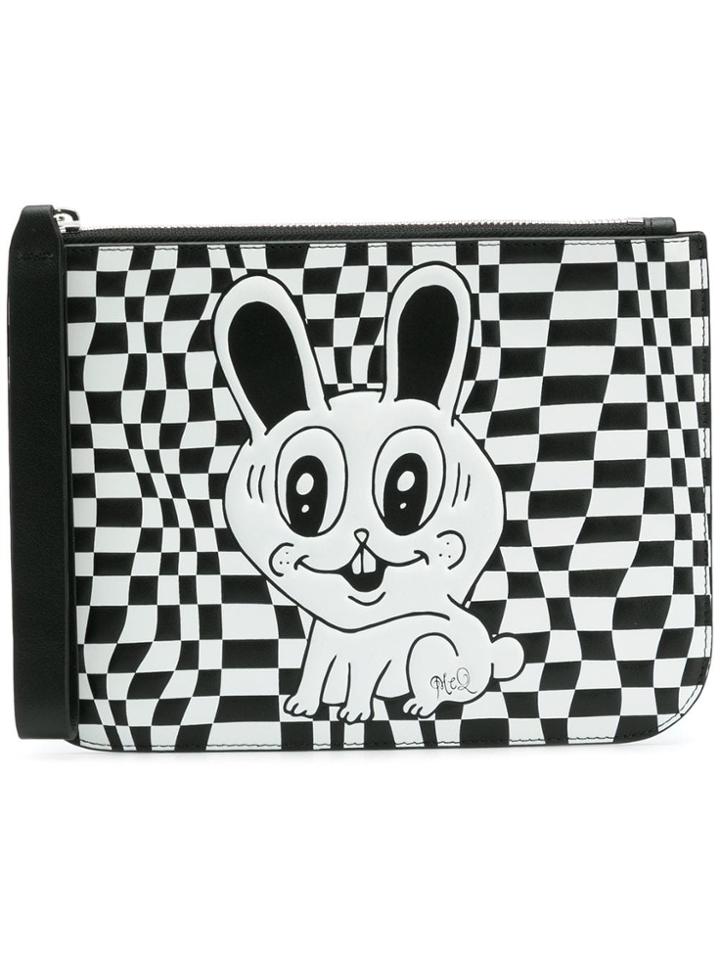 Mcq Alexander Mcqueen Acid Bunny Double-faced Pouch - Black