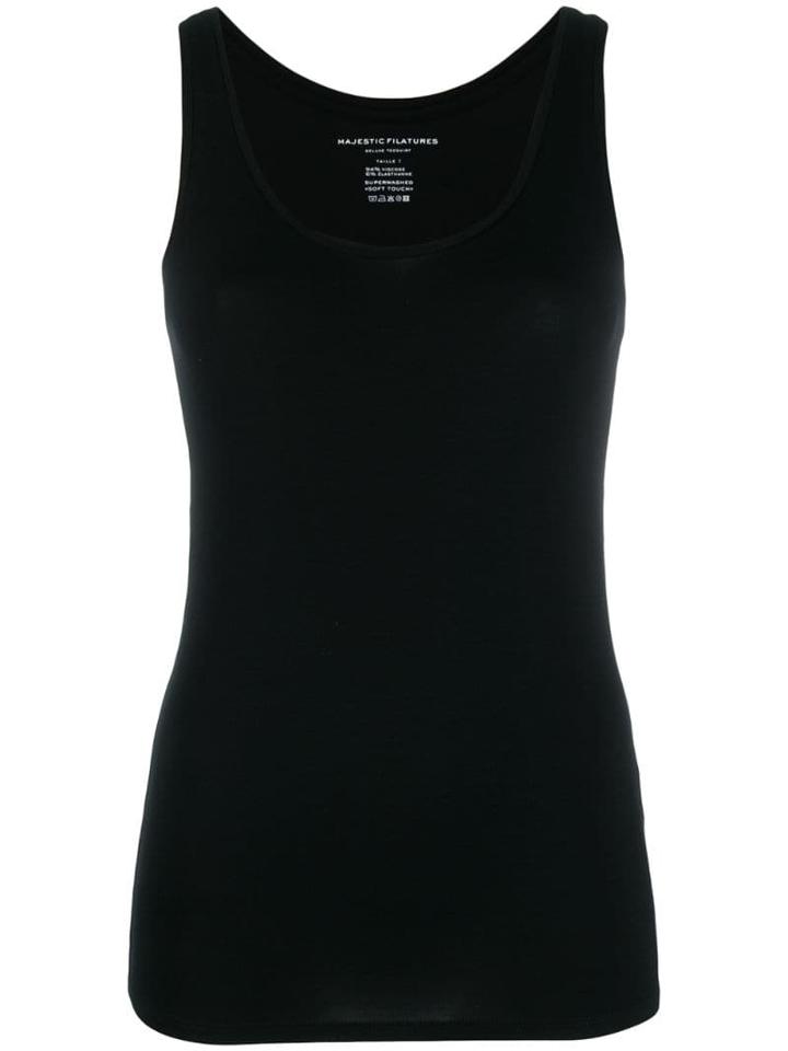 Majestic Filatures Plain Vest Top - Black