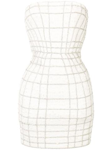 Balmain Spider Web Embroidered Dress - White