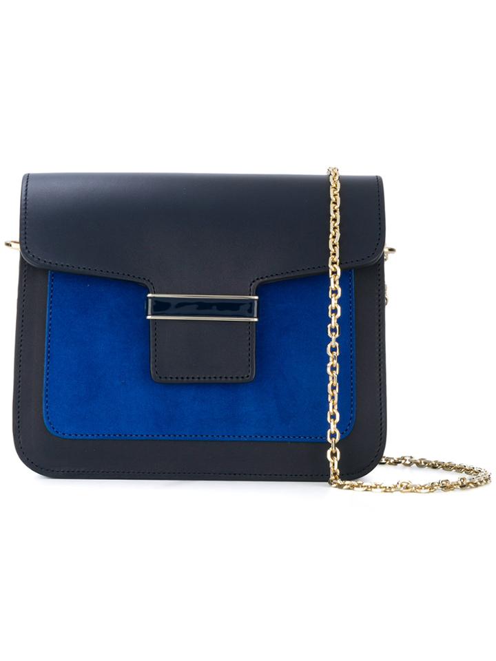 Vanessa Seward Chain Strap Two-tone Shoulder Bag - Blue