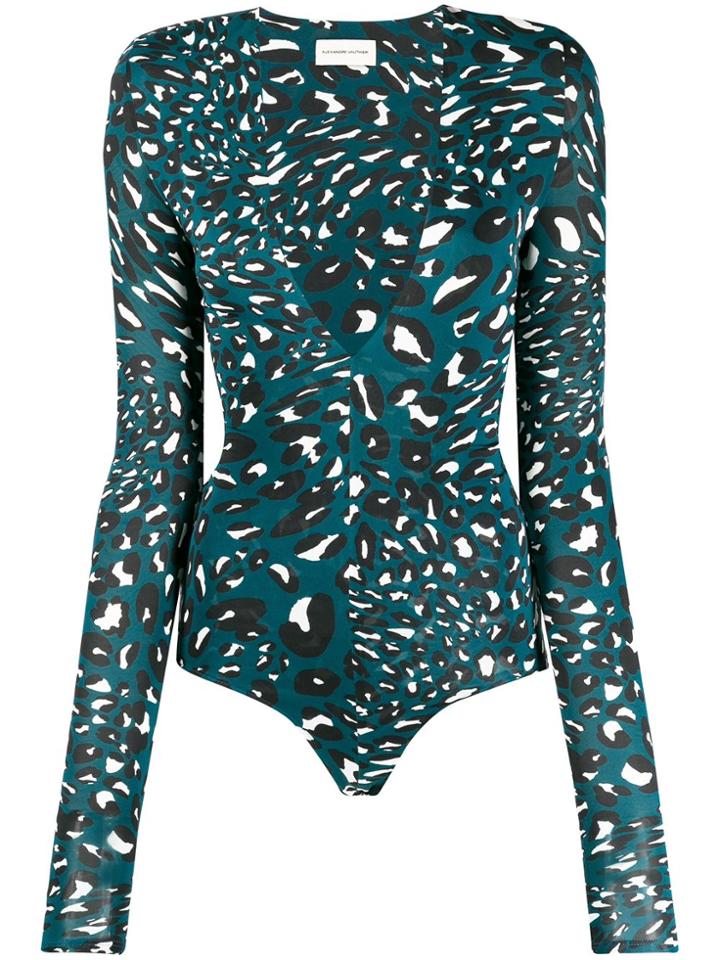 Alexandre Vauthier Leopard Print Top - Green