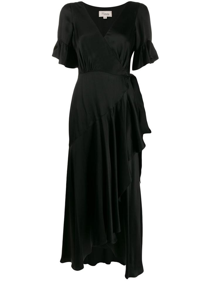 Temperley London Grace Wrap Midi Dress - Black