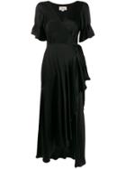 Temperley London Grace Wrap Midi Dress - Black