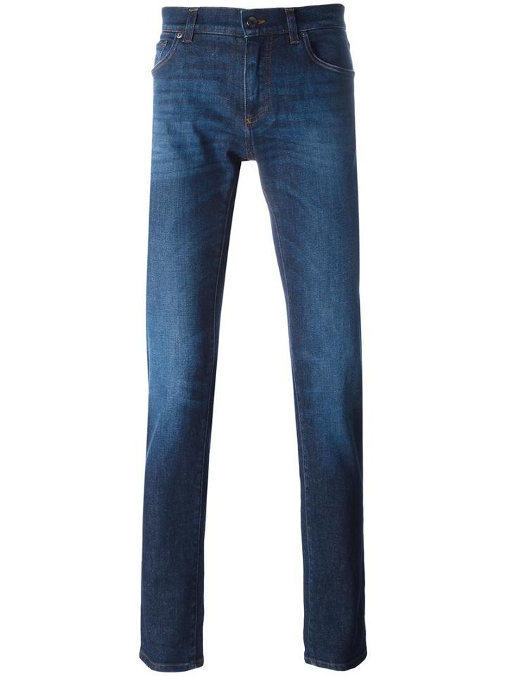 Dolce & Gabbana Slim Fit Jeans, Men's, Size: 40, Blue, Cotton/spandex/elastane