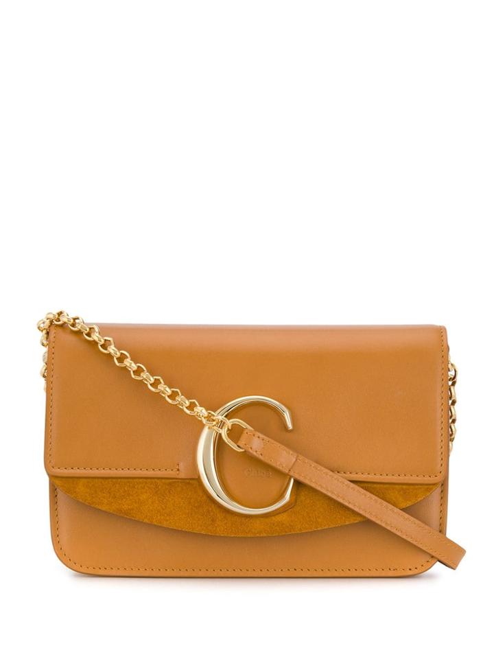 Chloé C Double Crossbody Bag - Brown