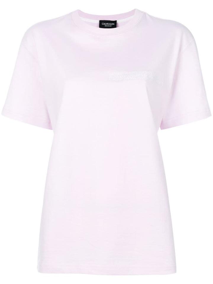 Calvin Klein 205w39nyc Embroidered Statement T-shirt - Pink