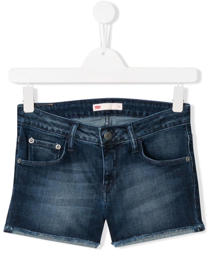 Levi's Kids Teen Stonewashed Denim Shorts - Blue