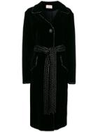 Christopher Kane Dot Dash Velvet Coat - Black