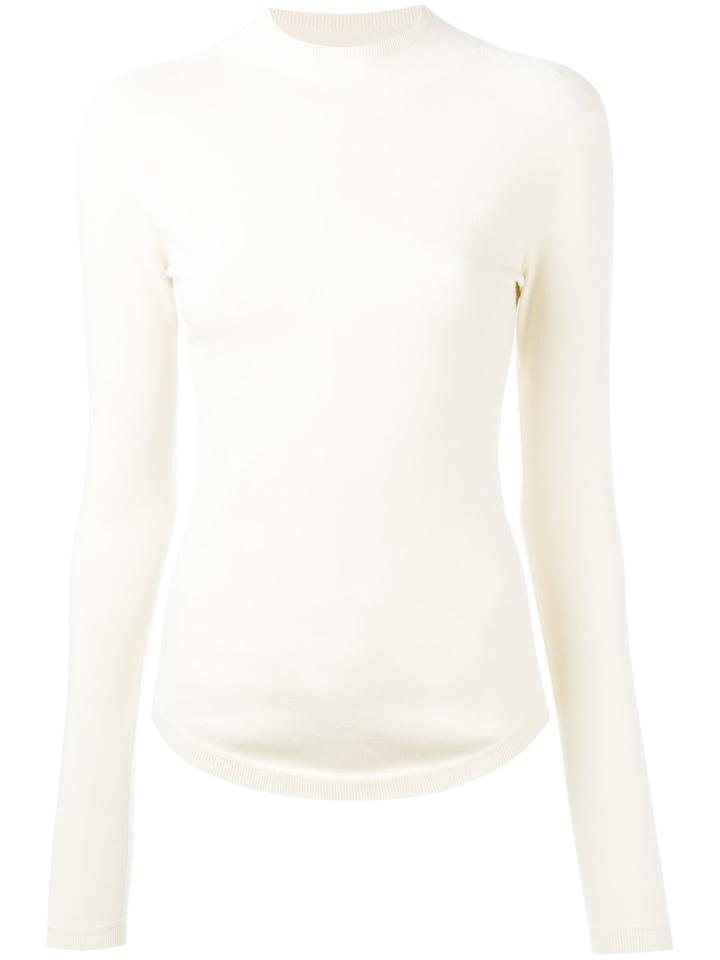 Lemaire Long Sleeved Sweater, Women's, Size: Small, Nude/neutrals, Viscose/polyester
