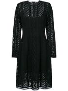 Ermanno Scervino Long Sleeved Sheer Dress - Black