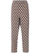 Marni - Portrait Print Trousers - Women - Silk - 38, Grey, Silk