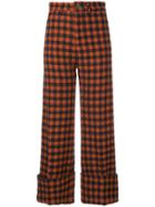 Sea Pareo Checked Trousers - Orange