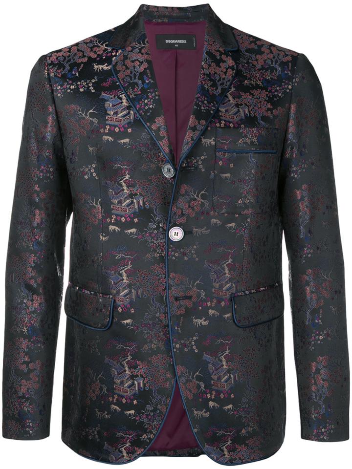 Dsquared2 Brocade Fitted Blazer - Multicolour