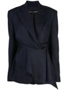 Proenza Schouler Draped Plaid Blazer - Blue