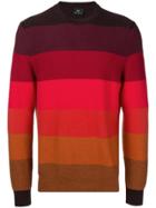 Ps By Paul Smith Tonal Stripe Sweater - Red