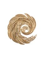 Susan Caplan Vintage Trifari Concentric Wheel Brooch - Metallic