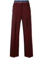 Victoria Victoria Beckham Double Waistband Trousers - Red