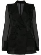 Dolce & Gabbana Double Breasted Turlington Blazer - Black