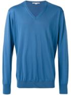 Stella Mccartney Knitted Sweater, Men's, Size: Small, Blue, Virgin Wool/polypropylene