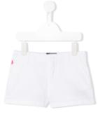 Ralph Lauren Kids Logo Embroidered Shorts, Girl's, Size: 7 Yrs, White