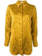 Layeur Printed Silky Shirt - Yellow