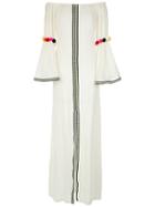 Andrea Bogosian Embroidered Straight Dress - White